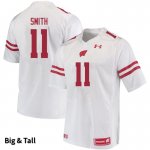 Men's Wisconsin Badgers NCAA #11 Alexander Smith White Authentic Under Armour Big & Tall Stitched College Football Jersey HN31G27YR